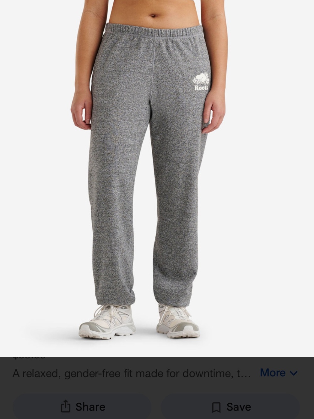 Roots Women's Gray Cozy Sweatpants